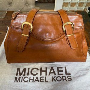 Michael Kors Vintage Leather Satchel Tote Handbag